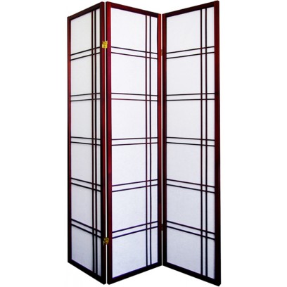 Geometric Cherry 3 Panel Shoji Screen